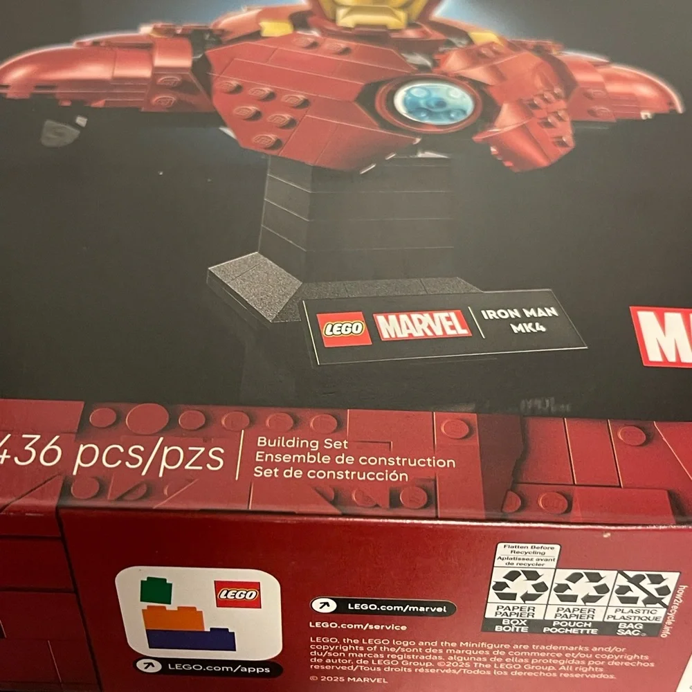 LEGO Marvel Iron Man MK4 Red & Gold Building Set (76327) 436Pcs 18+ NIB Sealed